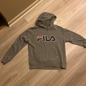 Gray FILA hoodie